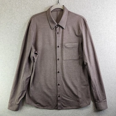 Camisa Lululemon Para Hombres XL Roja Comisión Manga Larga Con Botones Oficina Viaje Foto 1 de 4