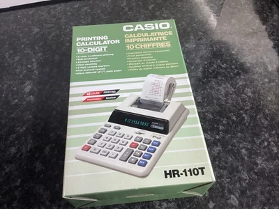 Vintage Casio HR-110T Digit Printing Calculator Brand New Boxed - Image 1 of 4