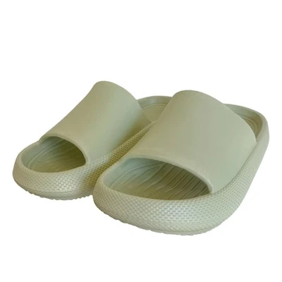 Zapatillas de almohada para mujeres hombres casa toboganes baño zapatilla suela gruesa sandalia paquete de 2 Foto 1 de 4