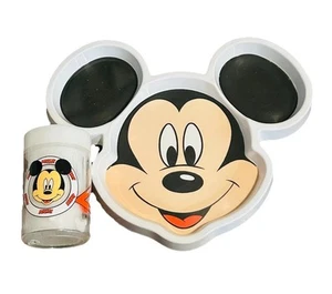 Piatto Topolino Walt Disney vintage con tazza - Foto 1 di 9