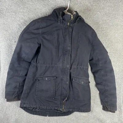 Volcom Jacket Womens Medium Black Faded Parka Hooded Insulated Cotton B1531400 - Image 1 of 4