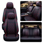 Leather Car Seat Cover Set For 2007-2023 Chevy Silverado GMC Sierra 1500 2500 HD