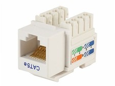 100 pack lot Keystone Jack Cat5e White Network Ethernet 110 Punchdown Freeship