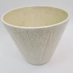 Vintage Bauer Pottery Cream Speckle Pinnacle Flower Pot Planter #12 11.25”H - Picture 1 of 18