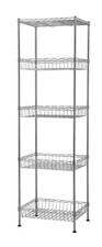 Muscle Rack Wb181460 5-Tier Wire Shelving Unit with Baskets, 60" Height, 18" Wid