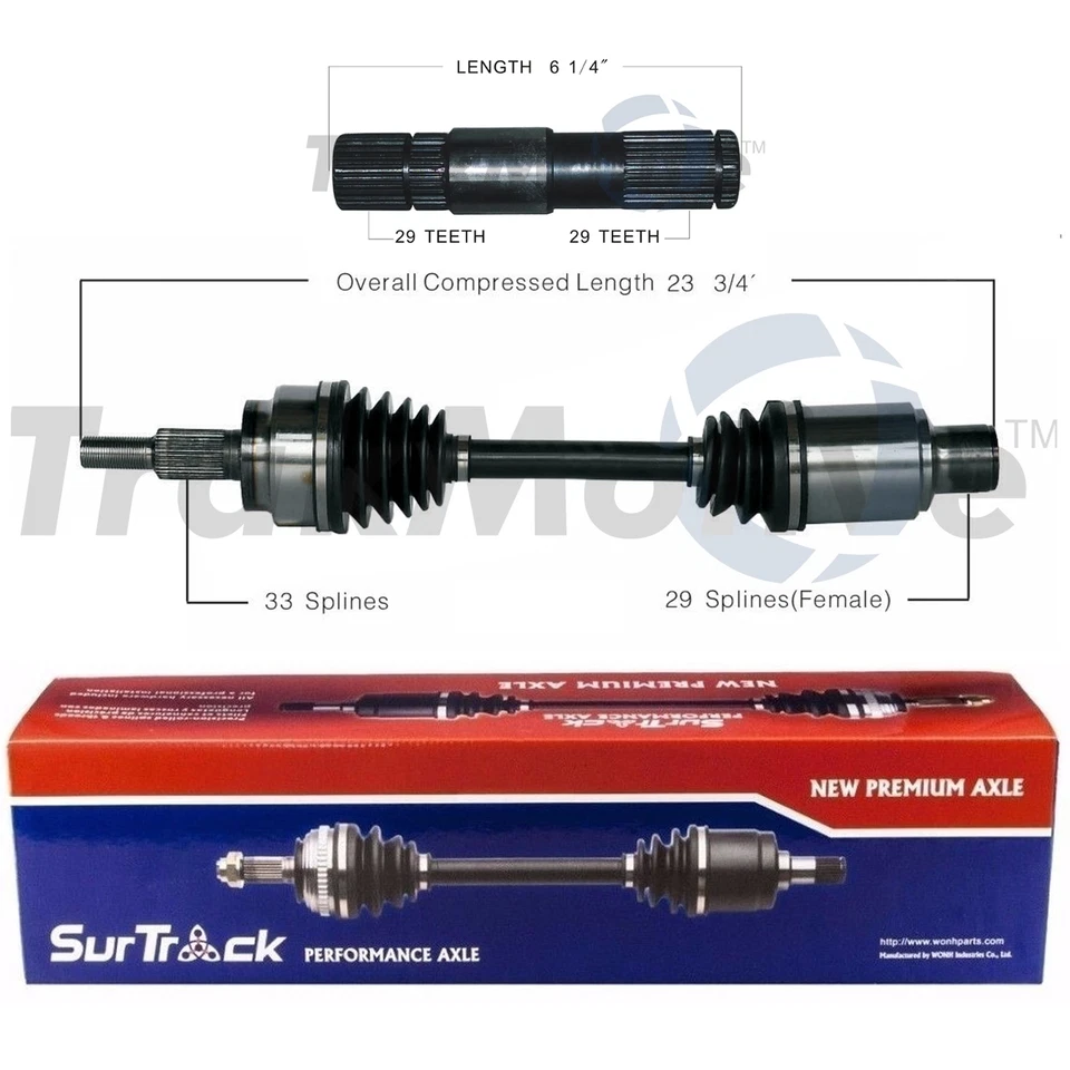 Juego SurTrack de eje CV delantero izquierdo y ejes intermedios para Ram 1500 4x4 Foto 1 de 1