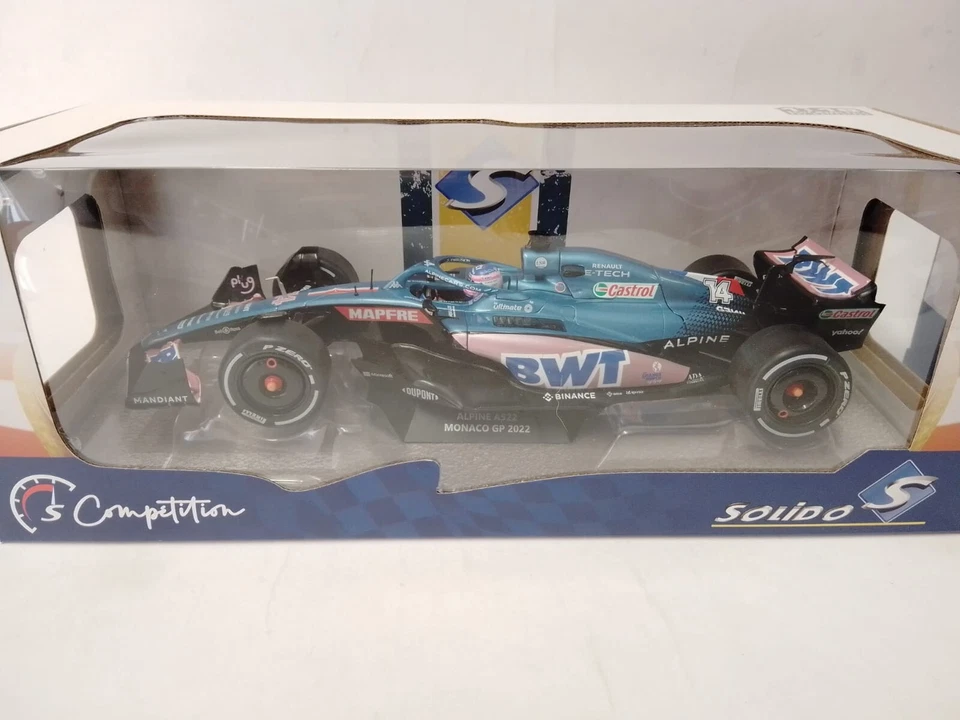 1 18 SOLIDO Renault F1 A522 #14 Monaco Gp 2022 Fernando Alonso SL1808803