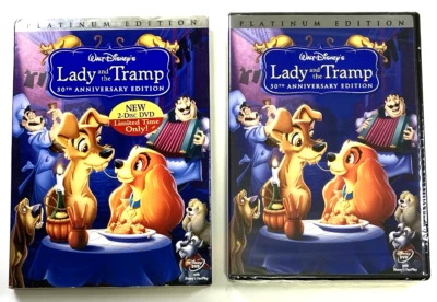 Lady and the Tramp, DVD, 2-Disc Set, Platinum Edition, New & Sealed, Free Ship - Image 1 of 4