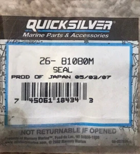 NOS Genuine Mercury Quicksilver 26-81080M Rubber Seal OEM GD1 - Bild 1 von 2