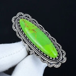 Designer Copper Turquoise Gemstone Handmade Silver Ring Jewelry Pn-1650_C - Picture 1 of 4