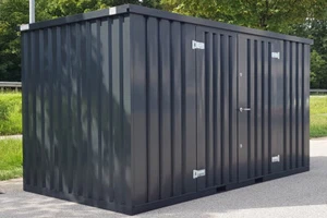 Gartenbox Gartencontainer Gartenhaus RAL7021 4m Sicherheitsschloss Gerätelager - Bild 1 von 10