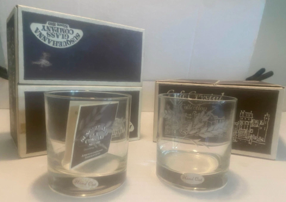 SUSQUEHANNA Vidrio Grabado Hoja Náutico CRISTAL 10oz Flare ROCKS WHISKY Licor Foto 1 de 4