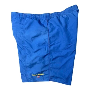 Polo Sport Ralph Lauren Vintage Men's Swim Trunks Size M Embroidered Flag Logo - Picture 1 of 12