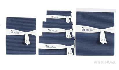 Anne Home - Juego de 5 cestas de almacenamiento de tela azul en varios tamaños Foto 1 de 1