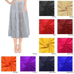 Cotton Half Slip Hippi Skirt Underskirt  Lingerie Skirt Half Petticoat For Women - Picture 1 of 29