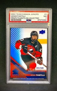 2022 Team Canada Juniors Prospectus Momentous Electric Blue /349 Adam Fantilli - Picture 1 of 2