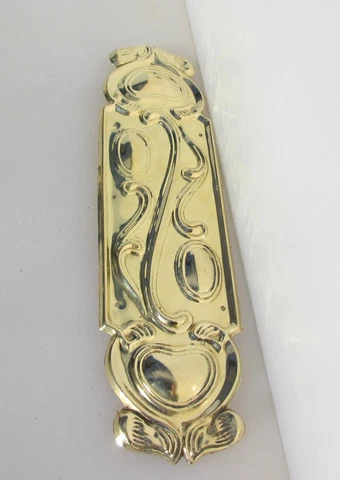 Brass Finger Plate Push Door Handle Rococo Antique Art Nouveau STYLE Cover