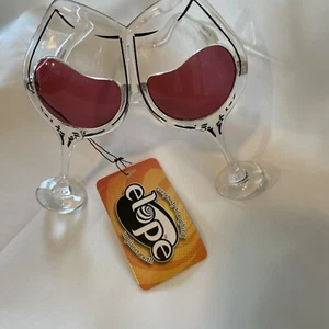 Wine Goblet Eyeglasses Clear/Rose - Picture 1 of 1