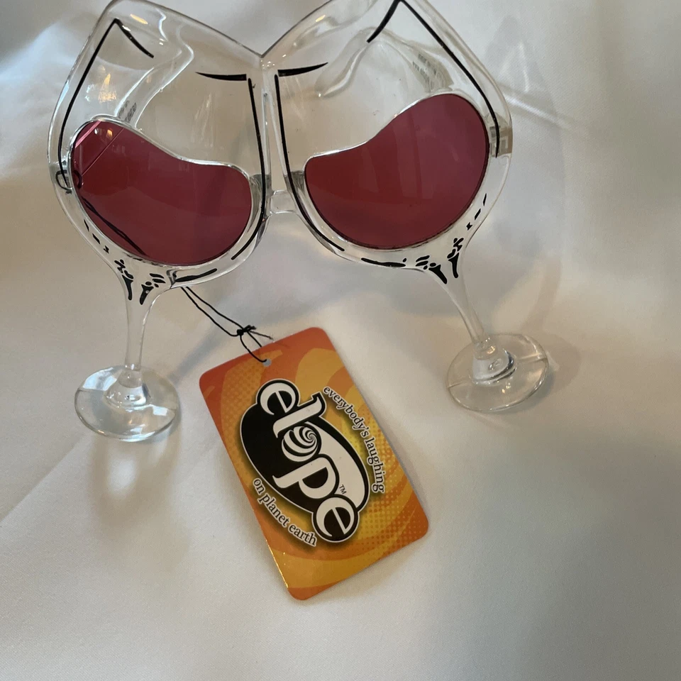 Wine Goblet Eyeglasses Clear/Rose - Image 1 of 1