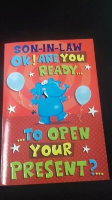 Yerno divertida tarjeta de cumpleaños, humor, 20 x 14 cm Foto 1 de 3