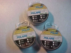 NUOVO 3 Premium VERDE POLARE intrecciato linea punta 30 libbre pesca sul ghiaccio 300 iarde TOTALE - Foto 1 di 3
