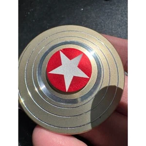 Captain America Shield Star Fidget Spinner – Red/Silver/Gold – Metal Spinner - Picture 1 of 4