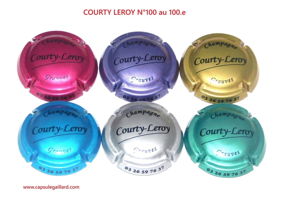 Série de 6 Capsules de champagne - COURTY LEROY N°100 - Photo 1/1