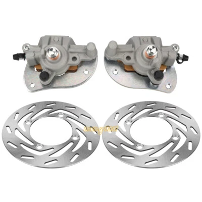 Pinças de freio dianteiro com pastilhas e rotores de disco para Yamaha Grizzly 550 700 Kodiak 700 - Imagem 1 de 4