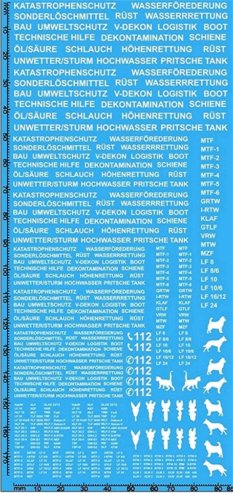 Servizi Di Emergenza Fosforescente DE 07 1:87 Adesivo - Immagine 1 di 1
