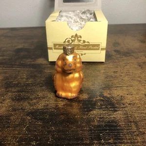 Vintage Impuls Christmas Ornament ￼Orange dog (poodle?)hand-painted, mouth-blown - Picture 1 of 11