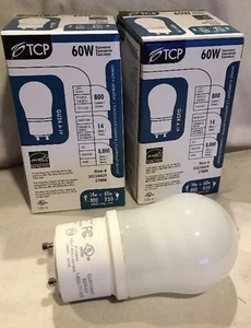 TCP 33114A19 14 Watt GU24 Compact Fluorescent Light Bulb 2700K 2-pcs - Picture 1 of 11
