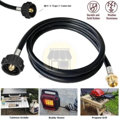 Propane Adapter Hose LP Tank 1lb to 20lb Converter QCC1 For Mr. Heater Big Buddy