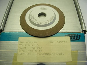 Mola diamantata Tyrolit 3B1 75 x 6 x 13 (B91 C75 B42 NUOVA - Foto 1 di 1