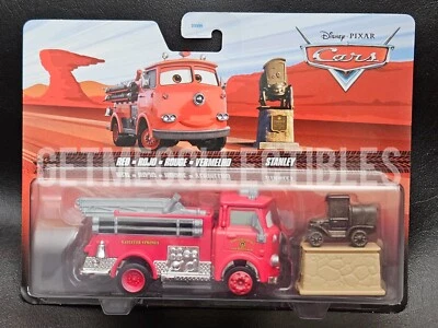 DISNEY PIXAR CARS RED FIRE TRUCK STANLEY 2 PACK 2024 SAVE 6% GMC - image 1 of 2