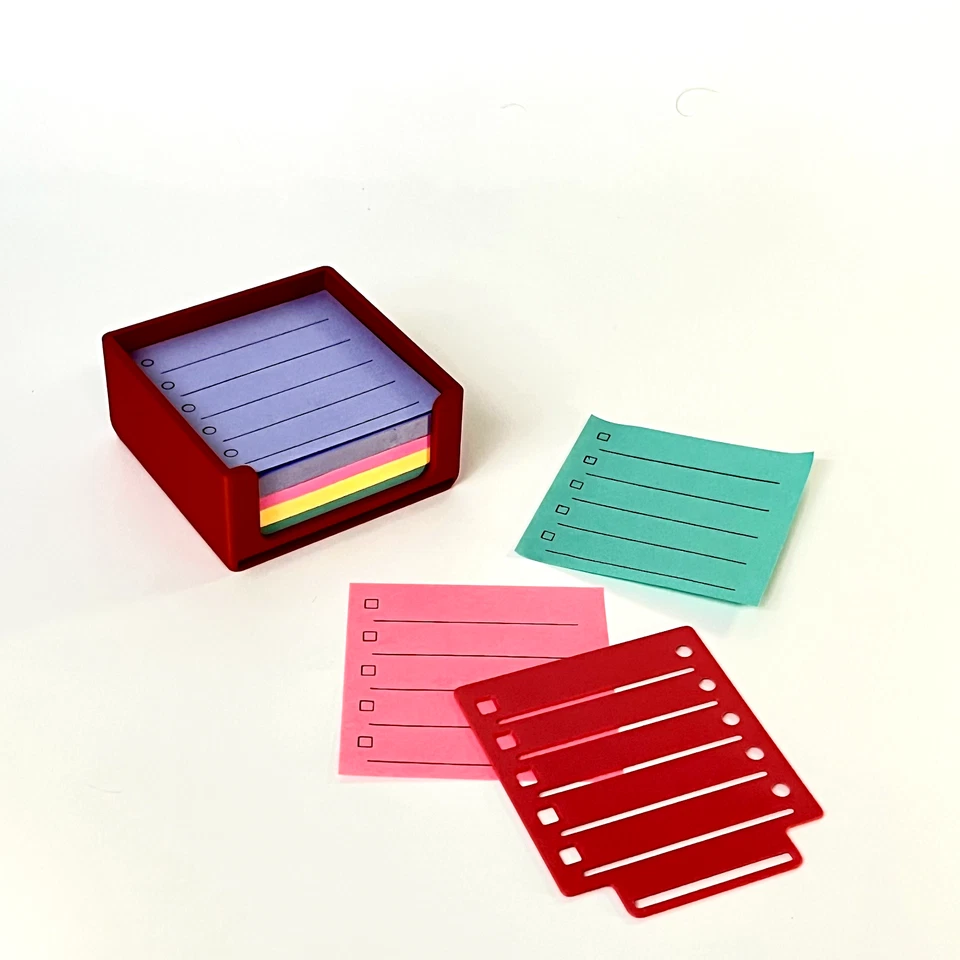 3D Printed Post It - Holder & Stencil - Image 1 of 4