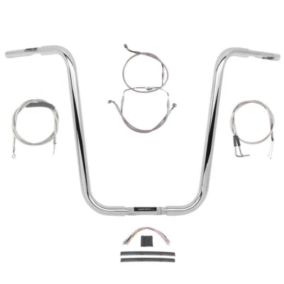 Kit de manillar 1 1/4" cromo salvaje 1 20" Harley Road Glide King Cruise 1996-2006 Foto 1 de 2