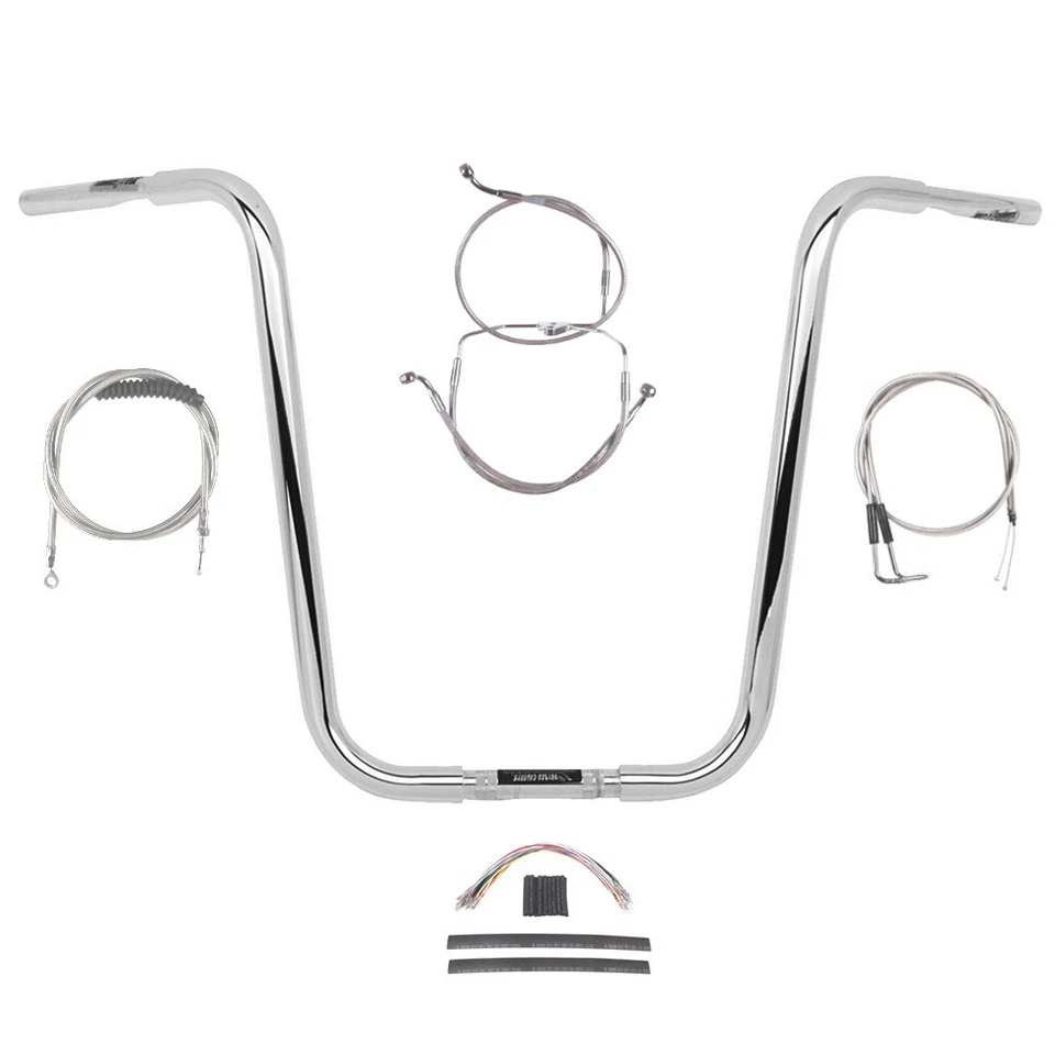 1 1/4 英寸 Chrome Wild 1 20 英寸车把套件 1996 - 2006 年 Harley Road Glide King Cruise — 第 1/2 张图片