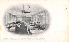 Poughkeepsie New York Morgan House Dining Room Antique Postcard K38461