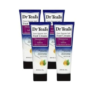 Dr Teals Shea Butter Aloe Vera Foot Cream Gift Set 4 Pack 8oz Moisturizer - Picture 1 of 2