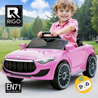 Rigo Kids Electric Ride On Car Toys Cars Headlight Music Remote Control 12V Pink - image 1 of 4