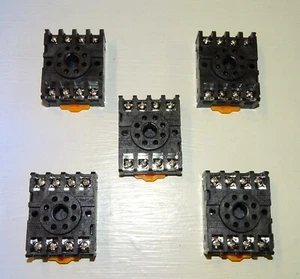 NEW Relay Socket Lot, 8-Pins, PF083A, Use with Omron relays, 5-PCS - Picture 1 of 5