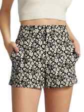 Alice + Olivia L6630 Womens Black/White Cady Stretch Cotton Floral Shorts Size 4
