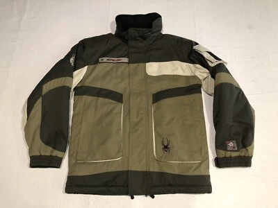 Spyder Boys Insulated Waterproof  Ski Snowboard Hooded Jacket Coat Green Sz 16 - Image 1 of 4