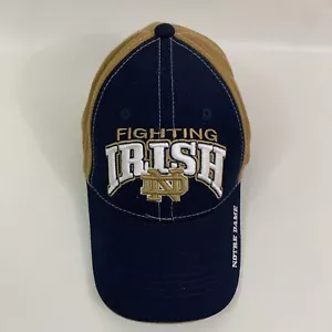 Notre Dame Fighting Irish Hat Cap Adjustable Strap Blue Gold Top Of The World - Picture 1 of 13