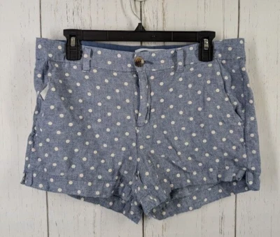 Lunares cortos antiguos azul marino talla 10 tiro medio lino diario Foto 1 de 4