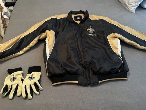 New Orlean Saints winter Jacket and set of gloves Cover
