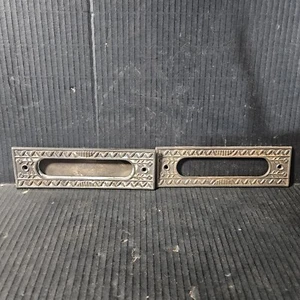 Antique Ornate Victorian Eastlake Letter Door Mail Slot Spring W/ Escutcheon - Picture 1 of 7