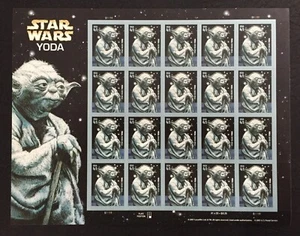 2007 Scott #4205, 41¢, Star Wars - Yoda - Full Sheet of 20 Stamp - Mint NH - Picture 1 of 1