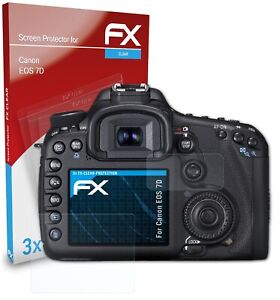 atFoliX 3x Displayschutzfolie für Canon EOS 7D Schutzfolie klar Folie
