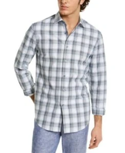MSRP $60 Tasso Elba Men's Stretch Plaid Boucle Shirt Size Small - Picture 1 of 1